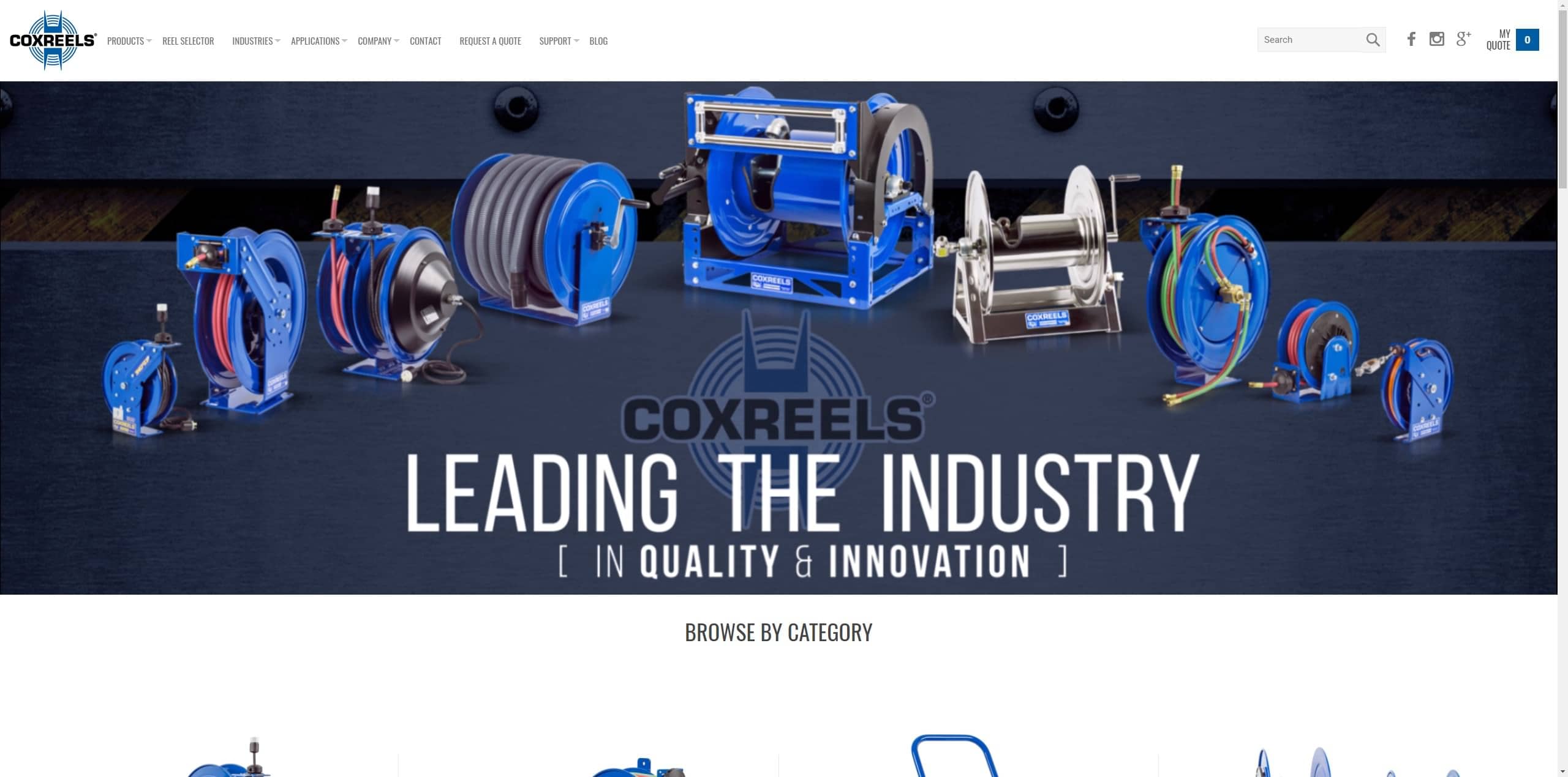 CoxReels front page by web developer Alyssa Videlock