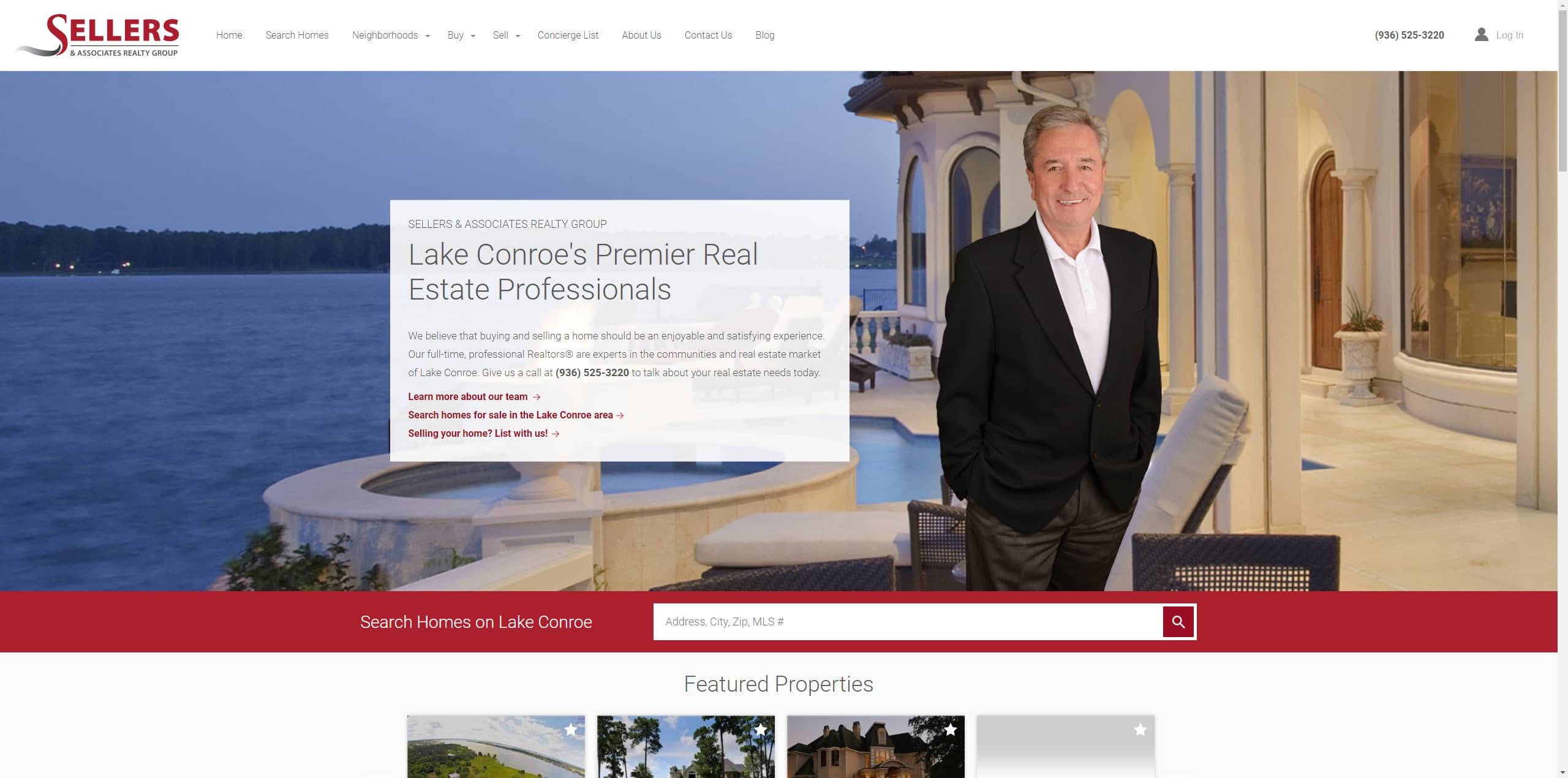 The home page of Sellers & Associates by web developer Alyssa Videlock