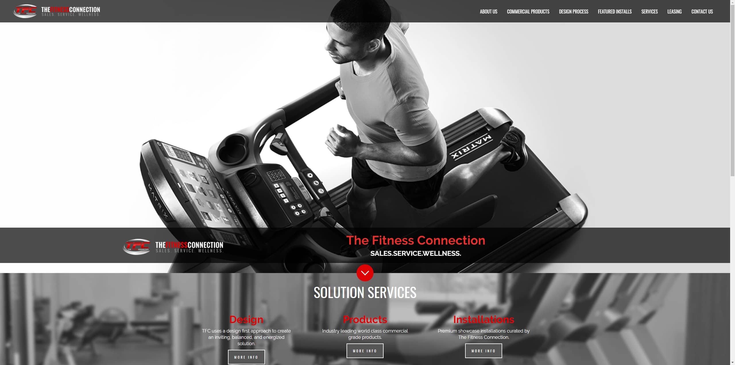 The Fitness Connection's front page by web developer Alyssa Videlock